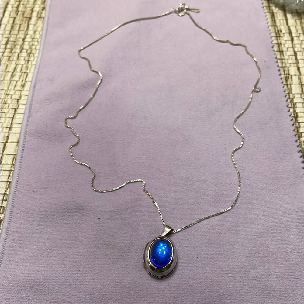 Elegant Blue Locket Pendant
